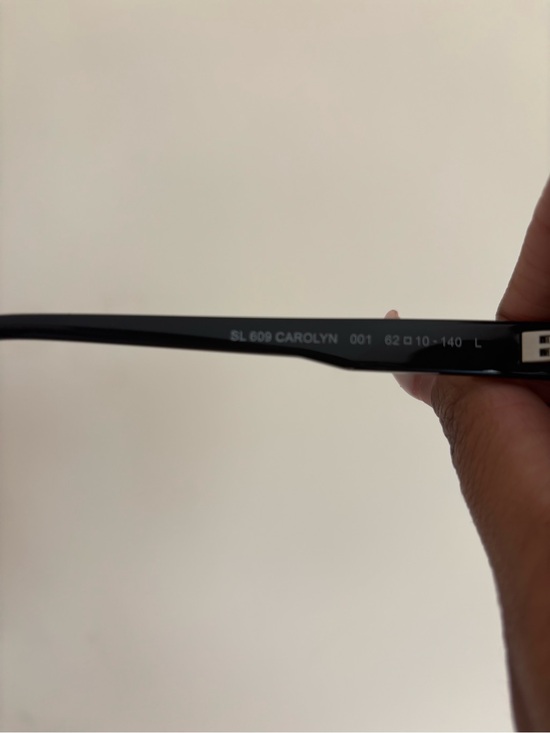 Saint Laurent Glossy Black Rectangular Sunglasses